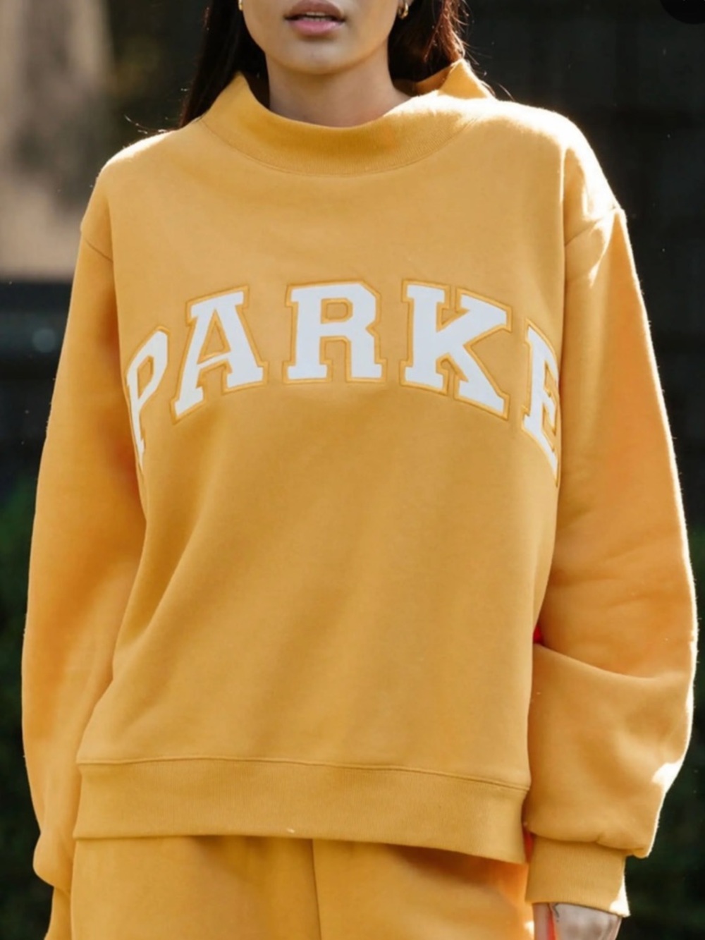 Parke Apricot Mock Neck Sweatshirt L/XL